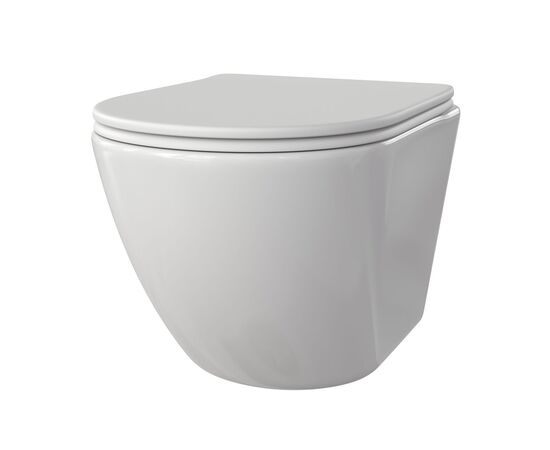 Подвесной безободковый унитаз Taliente Amato AM25010 белый с крышкой микролифт, Цвет товара: белый_, изображение 2