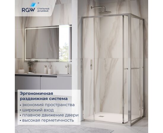 Душевой уголок RGW LE-45 стекло прозрачное 120х80 см_, изображение 2