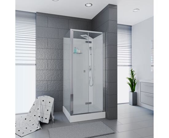 Кабина душевая без крыши Ceruttispa BELLA90T 90x90x215-225_, изображение 3