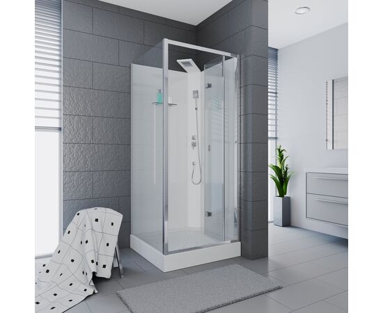 Кабина душевая без крыши Ceruttispa BELLA90T 90x90x215-225_, изображение 2