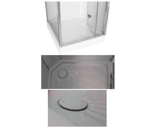 Кабина душевая без крыши Ceruttispa BELLA90T 90x90x215-225_, изображение 5