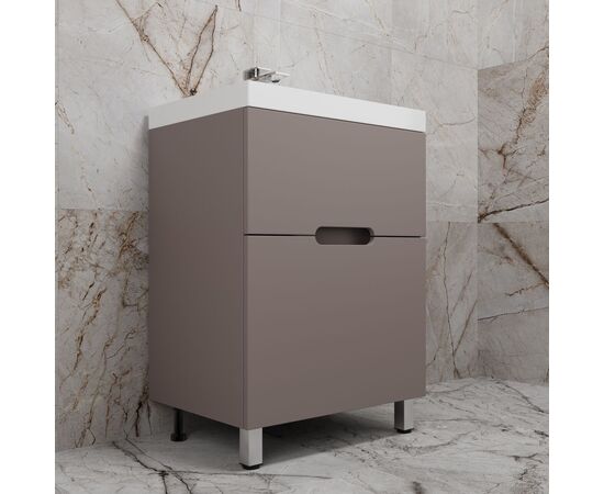 Тумба напольная Style Line Матис ЛС-00002433 60 под ASTI 60 2 ящика тауп тёмный эмаль_, изображение 2