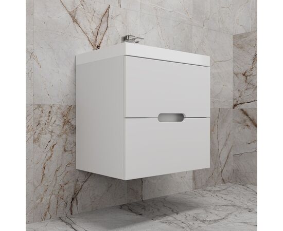 Тумба подвесная Style Line Матис ЛС-00002444 60 под ASTI 60 2 ящика белый матовый эмаль_, изображение 2