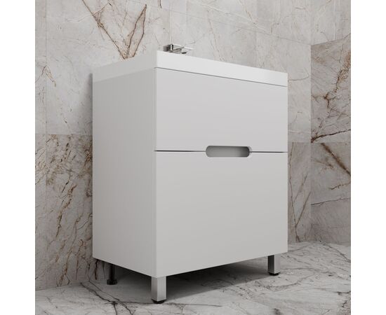 Тумба напольная Style Line Матис ЛС-00002442 70 под ASTI 70 2 ящика белый матовый эмаль_, изображение 2