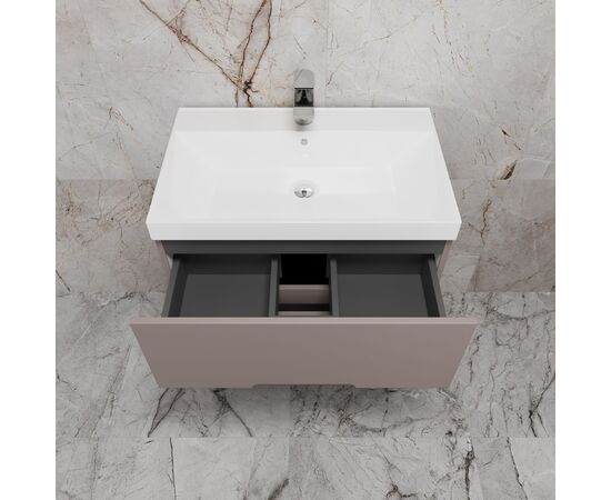 Тумба напольная Style Line Матис ЛС-00002436 70 под ASTI 70 2 ящика тауп тёмный эмаль_, изображение 3