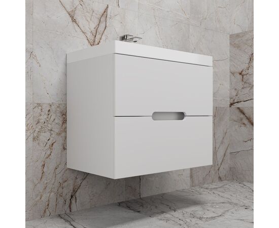 Тумба подвесная Style Line Матис ЛС-00002445 70 под ASTI 70 2 ящика белый матовый эмаль_, изображение 2