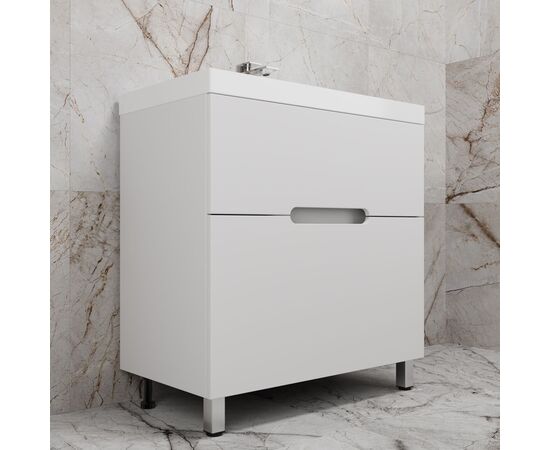 Тумба напольная Style Line Матис ЛС-00002443 80 под ASTI 80 2 ящика белый матовый эмаль_, изображение 2
