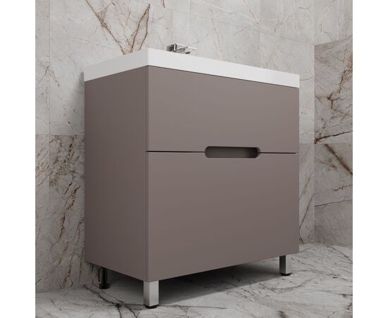 Тумба напольная Style Line Матис ЛС-00002439 80 под ASTI 80 2 ящика тауп тёмный эмаль_, изображение 2