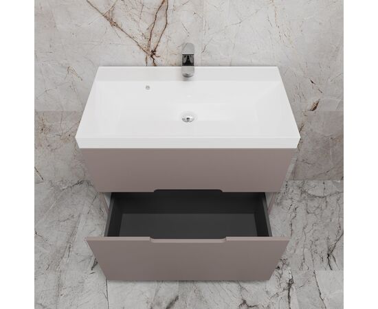 Тумба напольная Style Line Матис ЛС-00002439 80 под ASTI 80 2 ящика тауп тёмный эмаль_, изображение 4