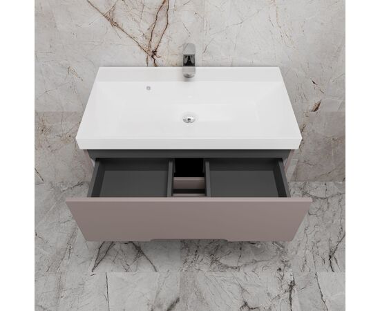 Тумба напольная Style Line Матис ЛС-00002439 80 под ASTI 80 2 ящика тауп тёмный эмаль_, изображение 3