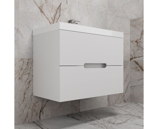 Тумба подвесная Style Line Матис ЛС-00002446 80 под ASTI 80 2 ящика белый матовый эмаль_, изображение 2