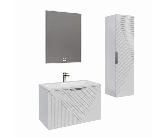 Тумба подвесная Grossman БЛИСС-80 см с 1 ящиком белая матовая, Размер: 80, Цвет товара: белый матовый_, изображение 4