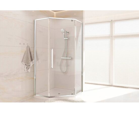 Душевое уголок Royal Bath FATO RB 90TR-T-CH 90х90х200 прозрачное стекло_