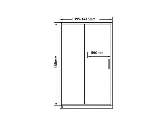 Душевая дверь MaybahGlass MGD-1634-5 раздвижная 1950х1400 стекло 6 мм графит_, изображение 4