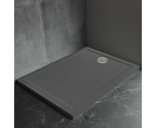 Душевой поддон Veconi Pietra AG 1000x900x30 искусственный камень антрацитово-серый_