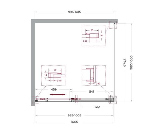 Душевой уголок BelBagno SOFT_CLOSE-1-A-1-100-C-Cr_, изображение 11
