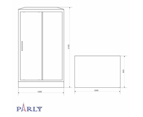 Душевая кабина PARLY BETT B120 120х80х215_, изображение 5