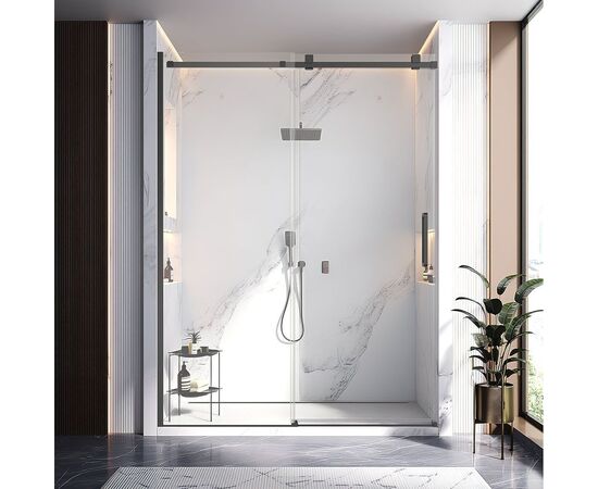 Душевая дверь Veconi Vianno VN-75B 1200x2000 черный матовый стекло прозрачное_