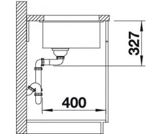 Кухонная мойка Blanco Subline 320-U темная скала 523407_, изображение 6
