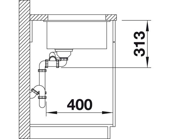 Кухонная мойка Blanco Subline 340/160-U чаша справа белый 523562_, изображение 5
