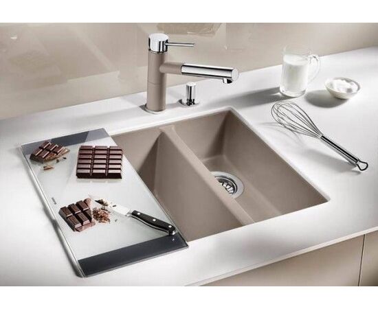 Кухонная мойка Blanco Subline 340/160-U чаша слева серый бежевый 523556_, изображение 2