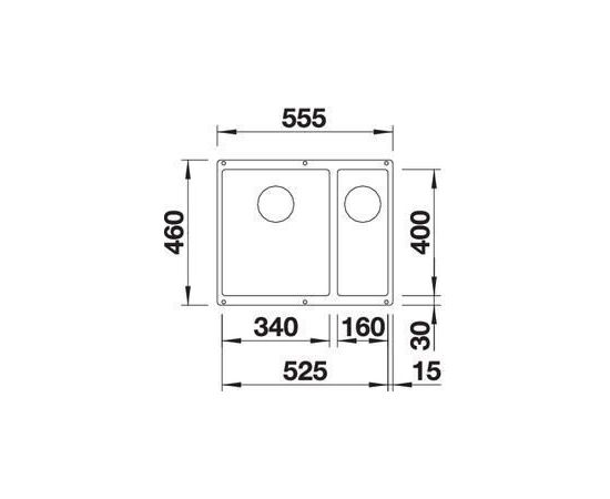 Кухонная мойка Blanco SUBLINE 340/160-U SILGRANIT кофе 523567 чаша справа_, изображение 5