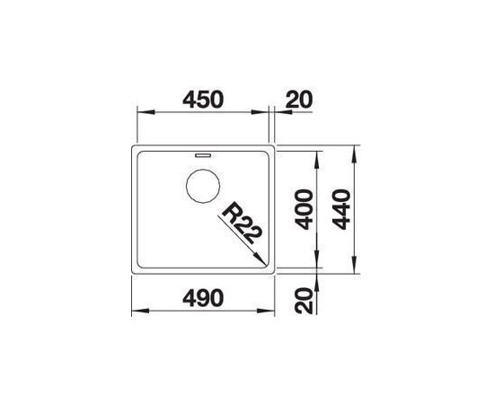 Кухонная мойка Blanco ANDANO 450-U нержавеющая сталь зеркальная полировка 522963_, изображение 5
