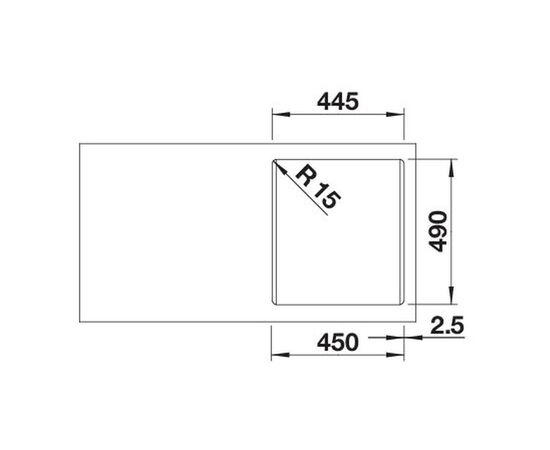 Кухонная мойка Blanco NAYA 45 антрацит 525222_, изображение 4