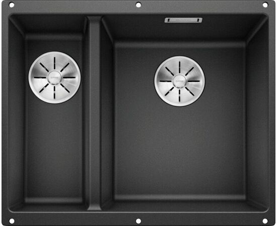 Кухонная мойка 555х46 см Blanco Subline 340/160-U 523558 основная чаша справа антрацит_