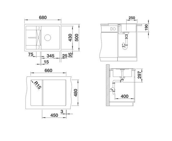Кухонная мойка Blanco METRA 45 S Compact кофе 519581_, изображение 5