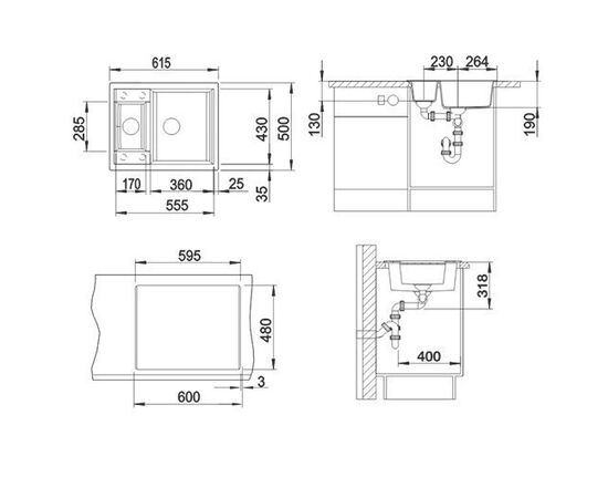 Кухонная мойка Blanco Metra 6 кофе 516162_, изображение 4