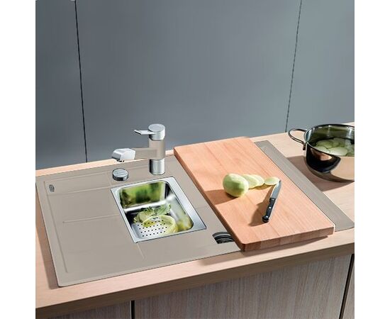 Кухонная мойка METRA 6 S Compact с клапан-автоматом серый беж_, изображение 2