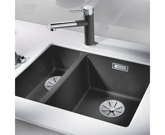 Кухонная мойка 555х46 см Blanco Subline 340/160-U 523558 основная чаша справа антрацит_, изображение 2