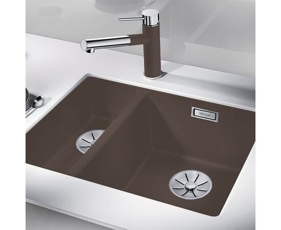 Кухонная мойка Blanco SUBLINE 340/160-U SILGRANIT кофе 523567 чаша справа_, изображение 2