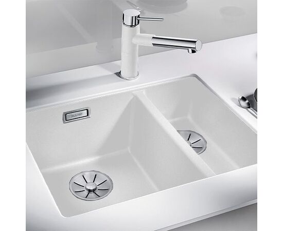 Кухонная мойка Blanco SUBLINE 340/160-U белый 523552 чаша слева_, изображение 2