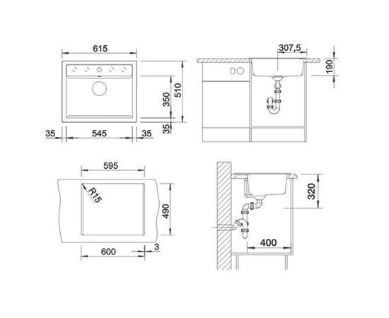 Кухонная мойка Blanco DALAGO 6 антрацит 514197_, изображение 4