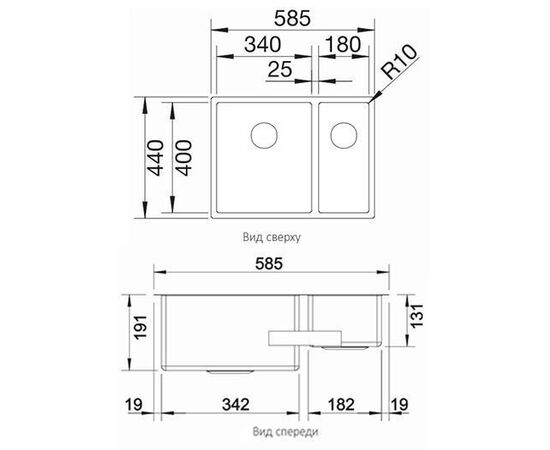 Кухонная мойка Blanco CLARON 340/180-U чаша слева 521609_, изображение 5