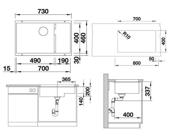 Кухонная мойка Blanco SUBLINE 700-U Level белый 523542_, изображение 4