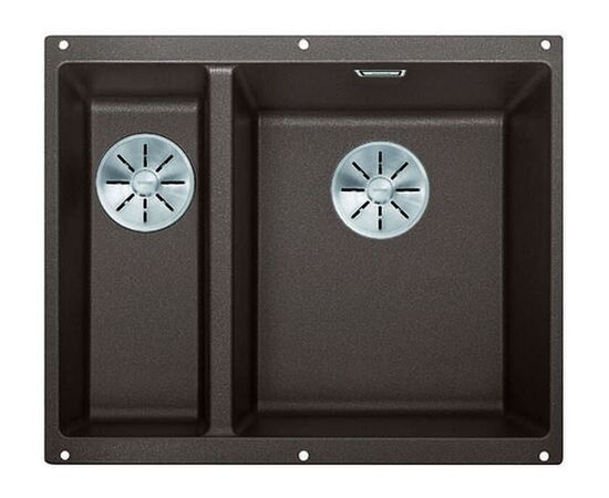 Кухонная мойка Blanco SUBLINE 340/160-U SILGRANIT кофе 523567 чаша справа_