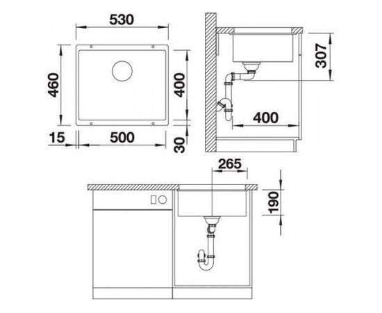 Мойка Blanco ROTAN 500-U белая_, изображение 3