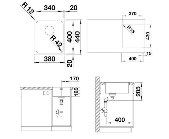 Кухонная мойка Blanco Solis 340-IF 526116_, изображение 4
