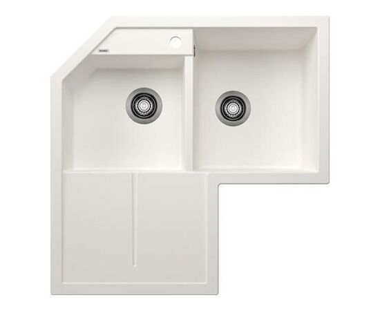 Кухонная мойка Blanco Metra 9E белый угловая 515568 стоп-вентиль_
