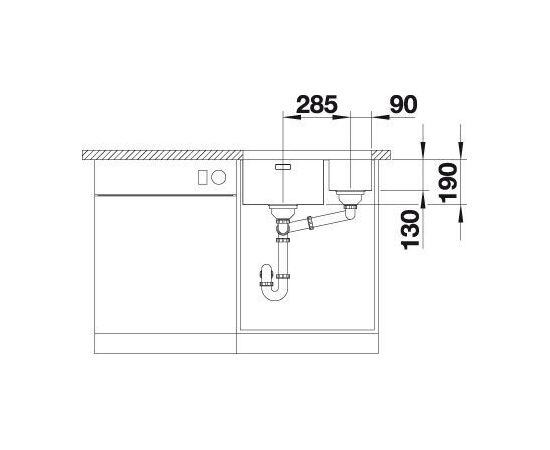 Кухонная мойка Blanco ANDANO 340/180- U левая 522979_, изображение 4