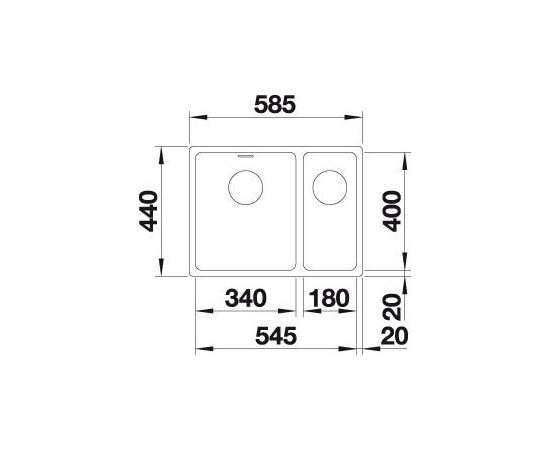 Кухонная мойка Blanco ANDANO 340/180- U левая 522979_, изображение 5