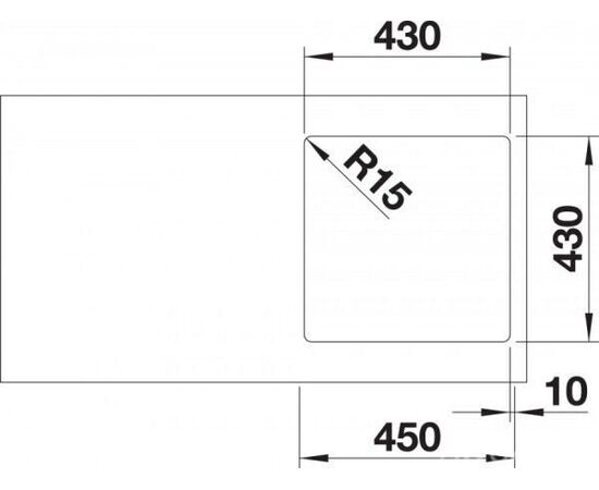Кухонная мойка Blanco Andano 400 -IF 522957 нержавеющая сталь_, изображение 6