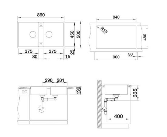 Кухонная мойка Blanco Zia 9 белый 516678_, изображение 2