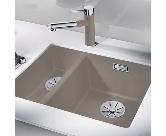 Кухонная мойка Blanco SUBLINE 340/160-U SILGRANIT серый беж 523565 чаша справа_, изображение 2
