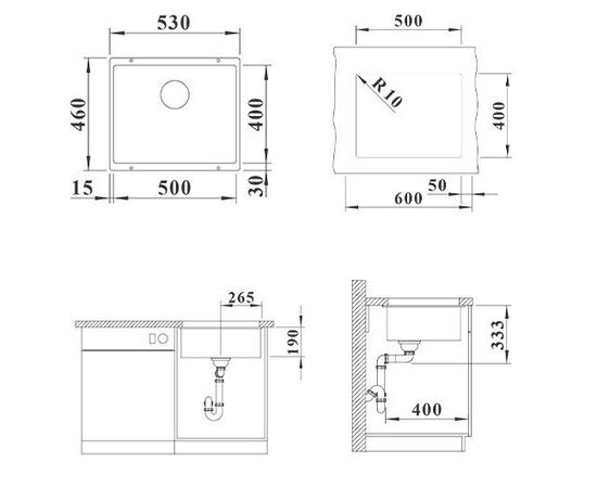 Мойка Blanco ROTAN 500-U антрацит 523075_, изображение 2