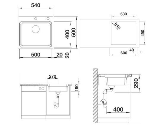 Кухонная мойка Blanco Etagon 500-IF/A 521748_, изображение 7
