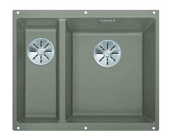 Кухонная мойка Blanco SUBLINE 340/160-U SILGRANIT серый беж 523565 чаша справа_